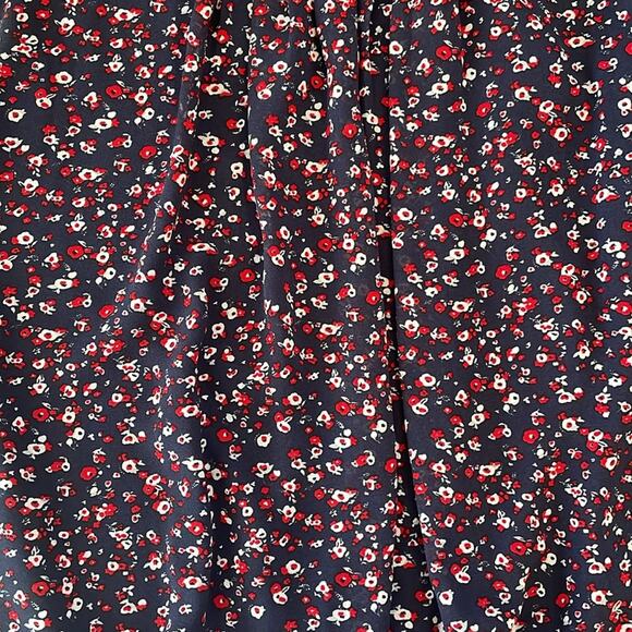 Xhilaration Womens Medium Tank Top Blouse Floral Blue Red White Scoop Neckline - Picture 3 of 8